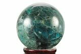 Bright Blue Apatite Sphere - Madagascar #241452-1